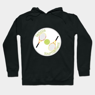 Rackets with tennis ball Hoodie